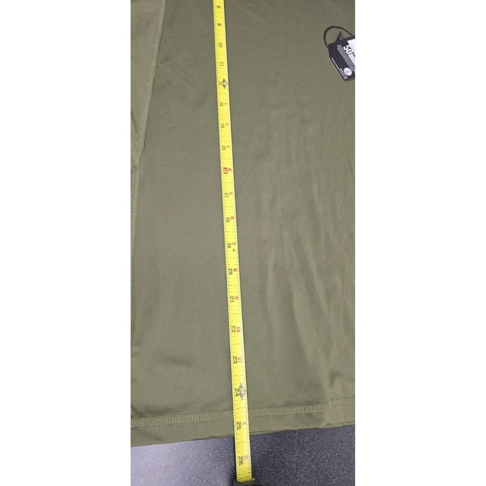 New Volcom Lido Stretch Men M Long Sleeve Rashguard Surf Swim Beach Olive UPF 50